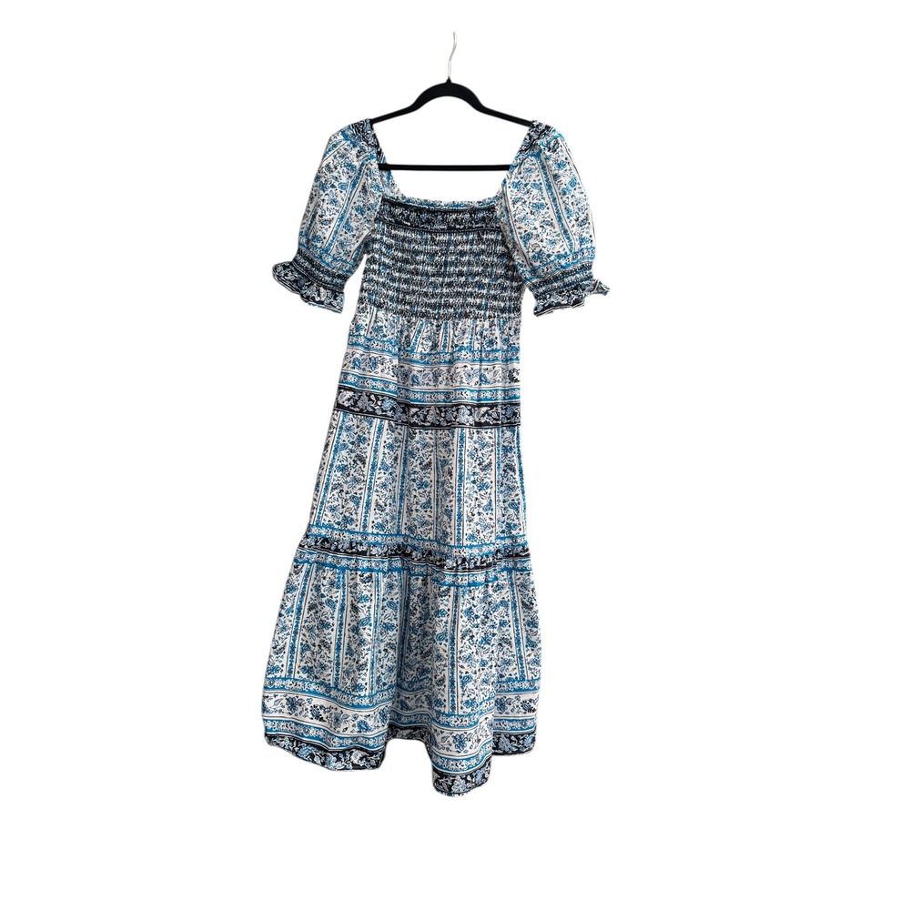Marks & Spencer - 100%Cotton Smocked Puffed Sleeves Cottagecore ,Peasant Dress